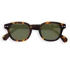 SUNGLASSES IZIPIZI SUN C TORTOISE GREEN LENSES +O