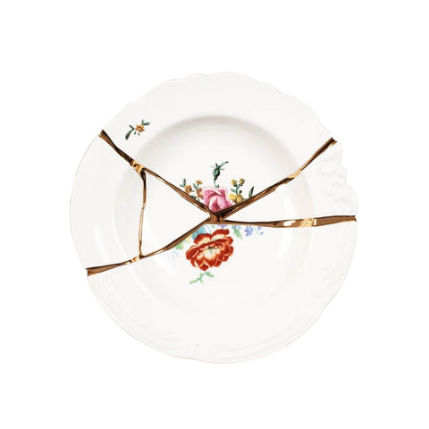 PIATTO FONDO IN PORCELLANA KINTSUGI ART 09622 SELETTI