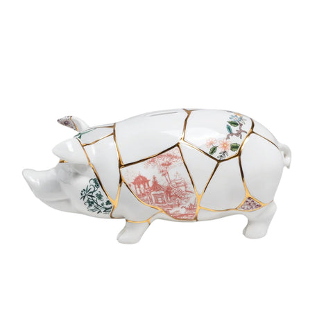 SALVADANAIO SELETTI IN PORCELLANA KINTSUGI PIGGY BANK 09942