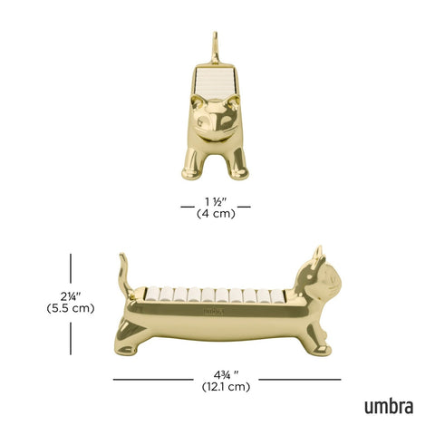 PORTAGIOIE ALI CAT RING HOLDER ART. 1023419-104 BRASS UMBRA