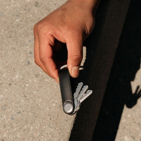 PORTACHIAVI ORGANIZER LEATHER HYBRID BLACK ORBITKEY