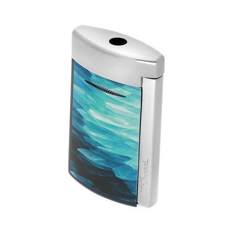 ACCENDINO LI MINIJET GEODE ART. 010835 BLUE/CHROME S.T. DUPONT