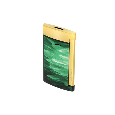 ACCENDINO LI SLIM 7 GEODE ART. 027036 GREEN/GOLDEN S.T. DUPONT