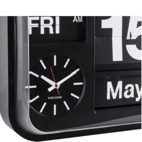 OROLOGIO WALL CLOCK BIG FLIP ART KA4200 KARLSSON BLACK