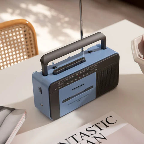 LETTORE CASSETTE E RADIO PLAYER CT102A-BG4 BLU CROSLEY