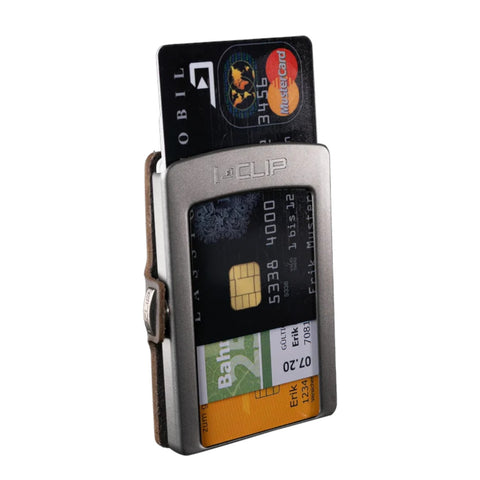 PORTAFOGLIO ORIGINAL SILVER FREQUENT TRAVELLER BLUE I-CLIP