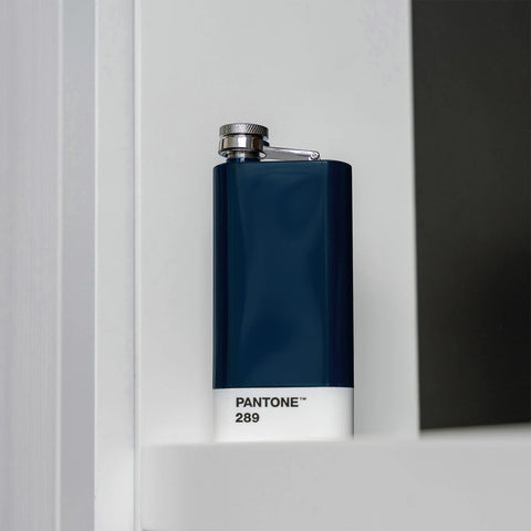 FIASCHETTA HIPFLASK IN BOX BLUE PANTONE COPENHAGEN DESIGN