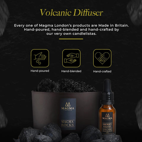 PROFUMATORE D'AMBIENTE MAGMA VULCANIC ROCK SMOKEY VELVET M026 BEIGE MAGMA LONDON