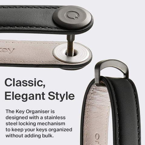 PORTACHIAVI ORGANIZER LEATHER HYBRID BLACK ORBITKEY