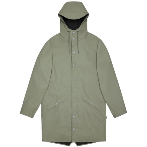 IMPERMEABILE LONG JACKET S W3 12020 RAINS DRIFT GREEN