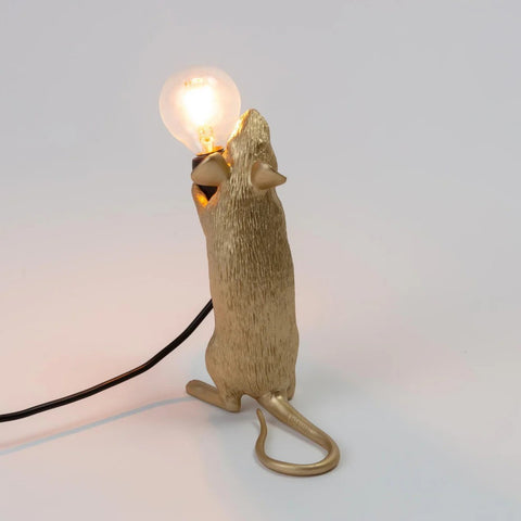 LAMPADA IN RESINA MOUSE LAMP MAC-GOLD CM.5X15 H.12,5 SEDUTO USB