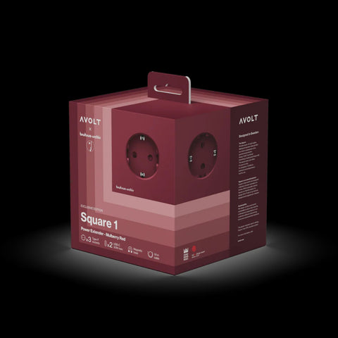 PRESA SQUARE 1 USB-C SQ1-EUFC20-18RR MULBERRY RED AVOLT