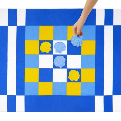 ASCIUGAMANO DA SPIAGGIA CON GIOCO TIC-TAC-TOE ART. 28274 BLU BALVI