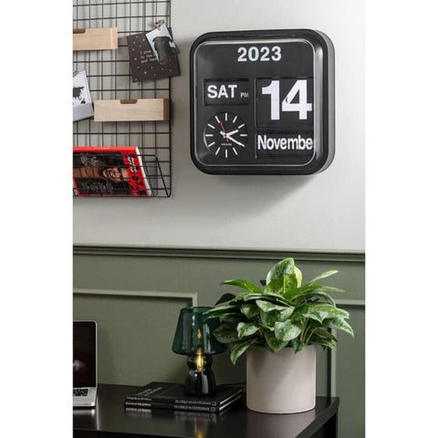 OROLOGIO WALL CLOCK BIG FLIP ART KA4200 KARLSSON BLACK