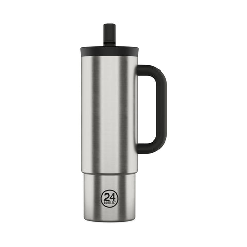 BORRACCIA STRAW CUP 800 ML BRUSHED STEEL LPF03081 24 BOTTLES