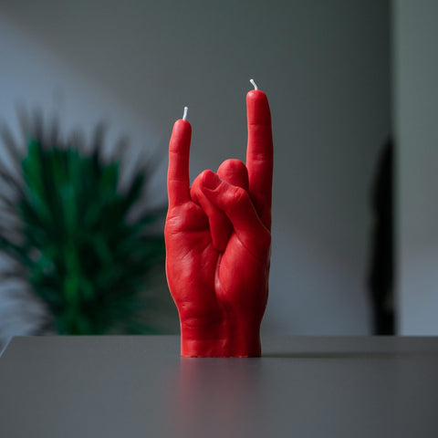 CANDLE HAND YOU ROCK RED