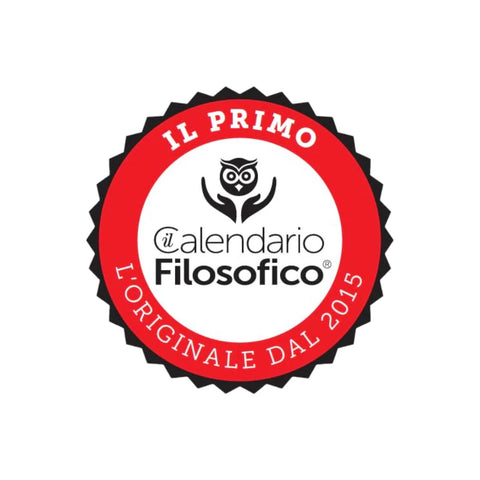 CALENDARIO FILOSOFICO 10X14 CM CON SUPPORTO IN LEGNO