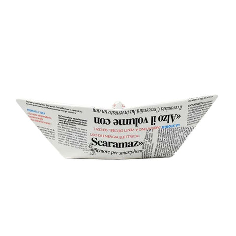 BARCHETTA ORIGAMI  GRANDE IL RESTO DEL CARLINO  CERAMICHE CRESCENTINI ART. 2472