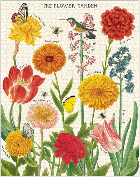 VINTAGE PUZZLE CAVALLINI & CO 1000 PZ 55X70 FLOWER GARDEN PZL/FLRGRD