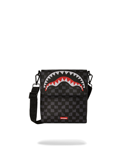 SPRAYGROUND  DRIP CHECK SHARK MESSENGER SLING 910B6572NSZ