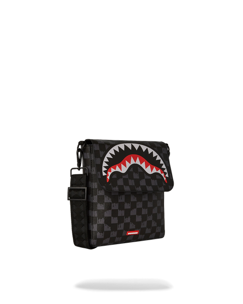 SPRAYGROUND  DRIP CHECK SHARK MESSENGER SLING 910B6572NSZ