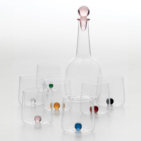 "SAFFRON BALL BOTTLE TRANSP. WHITE CAP"