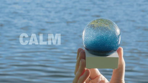 COOL SNOW GLOBES SERENITY SPHERES  SS001-BLUE BLUE
