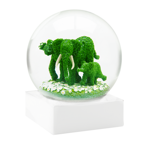 COOL SNOW GLOBES ELEPHANT TOPIARY ART. CS362-ETOP