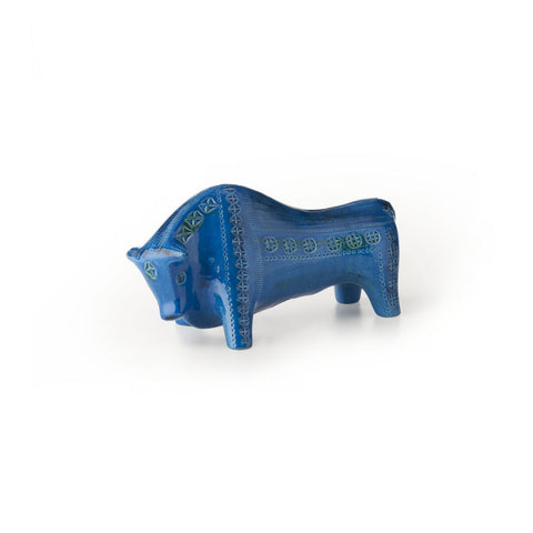 FIGURA DI TORO CM.32 BITOSSI CERAMICHE RIMINI BLU ALDO LONDI ART. ZZ999-14