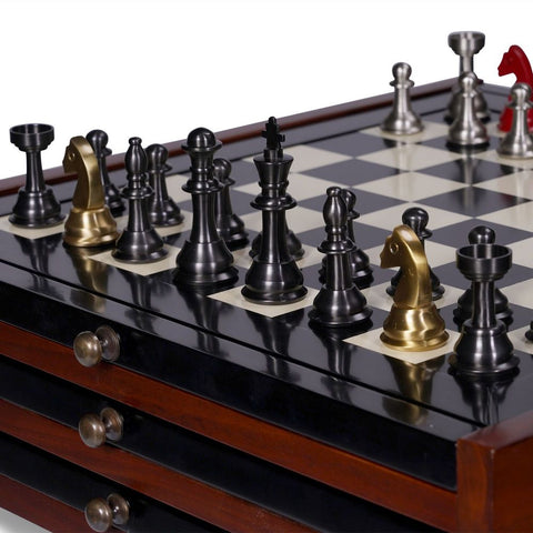 CHESS SET METAL AUTHENTIC MODELS GR033