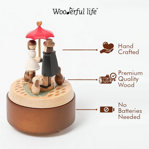 Spieluhr Love Umbrella Art.1033913 Wooderfullife Braun