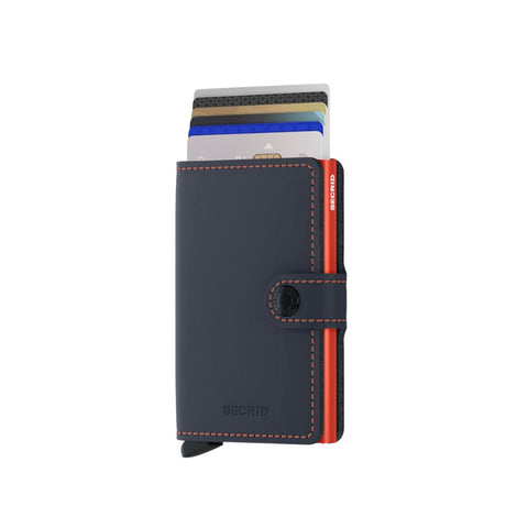 MINIWALLET SECRID MATTE NIGHTBLUE & ORANGE