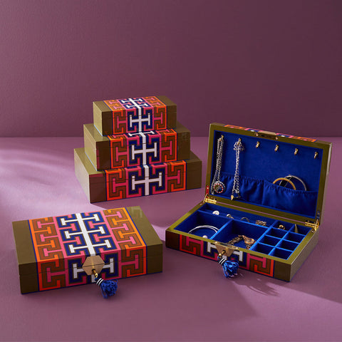 SCATOLA LACQUER MADRID BOX MEDIUM ART. 33184 JONATHAN ADLER MULTICOLOR