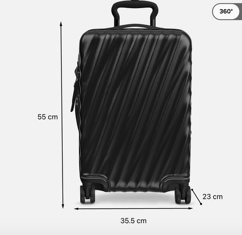 "TUMI CABIN TROLLEY 19 DEGREE BLACK INTL ART 139683/1041/0228771D2" 