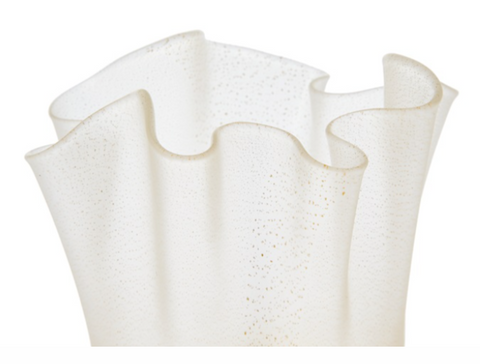 VENINI FAZZOLETTO VASE SANDGESTRAHLTES GOLD 700.04 H 13 DURCHMESSER 13 CM