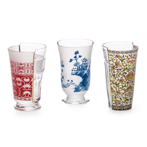 3er-Set Hybrid Clarice-Gläser, 8,5 cm, 14,8 cm, 09735 Seletti