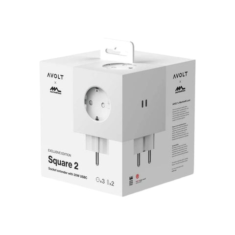 PRESA SQUARE 2 USB C OPAL WHITE SOCKET F AVOLT