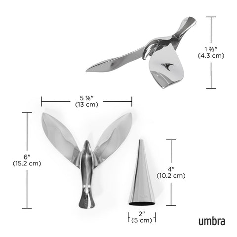 UMBRA TIPSY BOTTLE OPENER CHROME 1013387-158