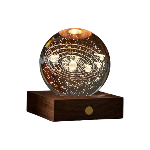 AMBER CRYSTAL LIGHT 3D LASER SOLAR SYSTEM ART. G025SO