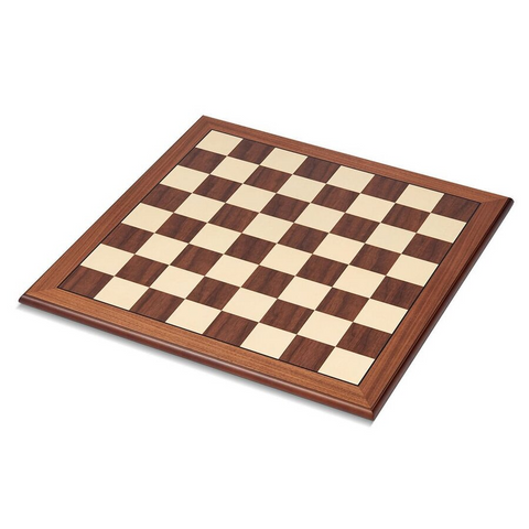 Schachbrett aus Ahorn und Walnuss, 52 cm, abgerundete Kante, 804555, Dal Negro Wood
