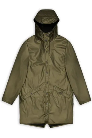 WASSERDICHTE LANGE JACKE REVEL M ART. 12020 RAINS GREEN