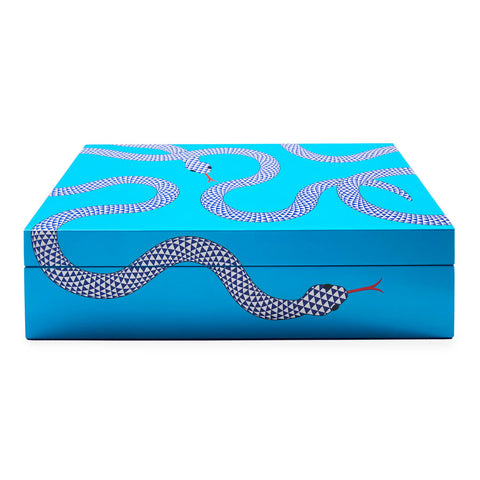 SCATOLA EDEN LACQUER LARGE 34767 JONATHAN ADLER BLUE