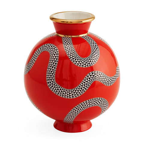 EDEN ROUND VASE RED  ART. 34686 JONATHAN ADLER