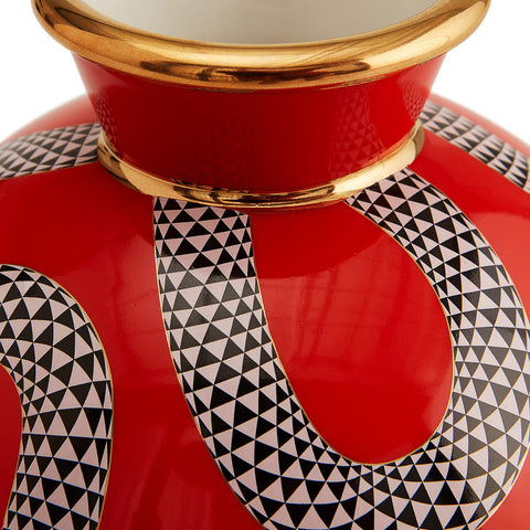 EDEN ROUND VASE RED  ART. 34686 JONATHAN ADLER