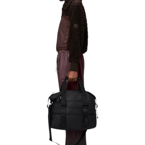 PUFFER BAG MIX WEEKEND BAG SMALL W3 14060 RAINS SCHWARZ