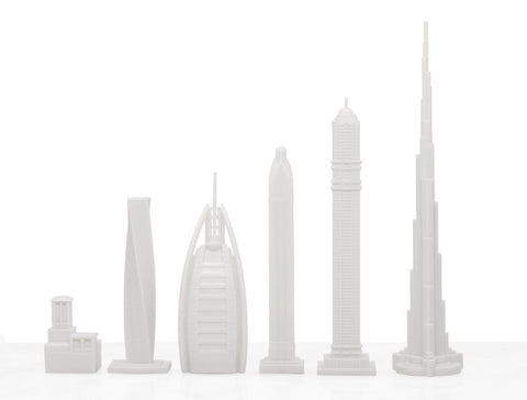 SKYLINE CHESS ACRYLIC NEW YORK VS DUBAI (WITH MARBLE HATCH BOARD) SKU.977