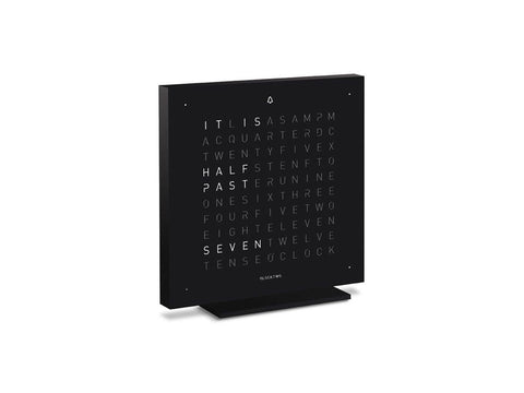 QLOCKTWO TOUCH 13,5X13,5 CM FULL METAL BLACK