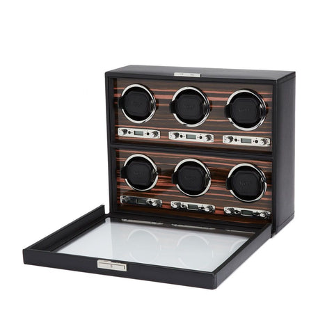 WOLF ROADSTER 6 PIECE WATCH WINDER BLACK 459256