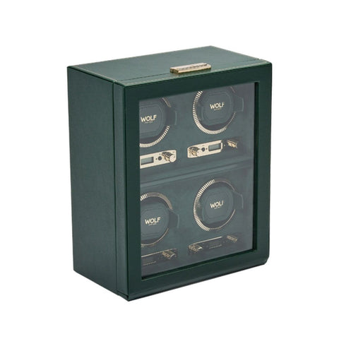 WOLF BRITISH RACING 4 PIECE WATCH WINDER GREEN 793041