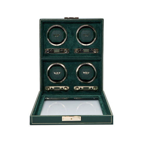 WOLF BRITISH RACING 4 PIECE WATCH WINDER GREEN 793041